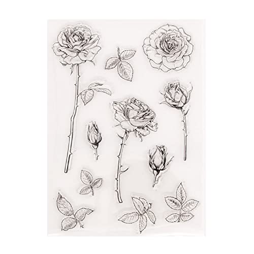 arriettycraft DIY Blumen Blätter Rosen Gummistempel Klar Stempel für Kartenherstellung Dekoration und DIY Scrapbooking -A1893 von arriettycraft