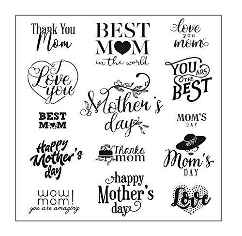 arriettycraft Gummistempel zum Muttertag, mit Spruch und Wörtern und Grußkarten, transparent, für Sammelalben, dekorative Kartenn arriettycraft Gummistempel zum Muttertag, mit Spruch und Wörtern und Grußkarten, transparent, für Sammelalben, dekorative Kartenn von arriettycraft
