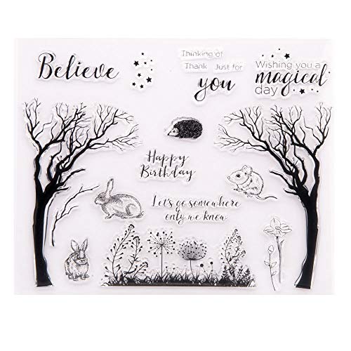 arriettycraft Just for You Thinking of You Happy Birthday Trees Löwenzahn-Gummistempel, transparent, für Weihnachtskarten, Dekoration und DIY Scrapbooking, Gummistempel zum Basteln arriettycraft Just for You Thinking of You Happy Birthday Trees Löwenzahn-Gummistempel, transparent, für Weihnachtskarten, Dekoration und DIY Scrapbooking, Gummistempel zum Basteln von arriettycraft