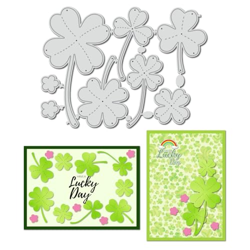 arriettycraft Metall-Stanzformen-Set mit Kleeblatt-Motiv, 6 Blattformen und 2 Blumen-Stanzformen für St. Patrick's Day, Kartenherstellung, Scrapbooking, Papierschneidevorlage, Grußkarten-Dekoration, arriettycraft Metall-Stanzformen-Set mit Kleeblatt-Motiv, 6 Blattformen und 2 Blumen-Stanzformen für St. Patrick's Day, Kartenherstellung, Scrapbooking, Papierschneidevorlage, Grußkarten-Dekoration, von arriettycraft
