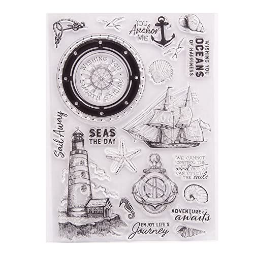 arriettycraft Ocean Adventure Journey Anchor Sail Seastar Seashell Dekorativer klarer Stempel für Kartenherstellung Scrapbooking DIY arriettycraft Ocean Adventure Journey Anchor Sail Seastar Seashell Dekorativer klarer Stempel für Kartenherstellung Scrapbooking DIY von Arbuya