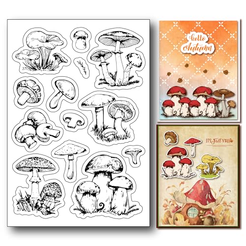 arriettycraft Pilz Transparente Stempel Herbst Pilze Silikon Stempel für Kartenherstellung und Journaling Gummi Transparent Stempel für DIY Scrapbooking Handwerk Dekor arriettycraft Pilz Transparente Stempel Herbst Pilze Silikon Stempel für Kartenherstellung und Journaling Gummi Transparent Stempel für DIY Scrapbooking Handwerk Dekor von arriettycraft