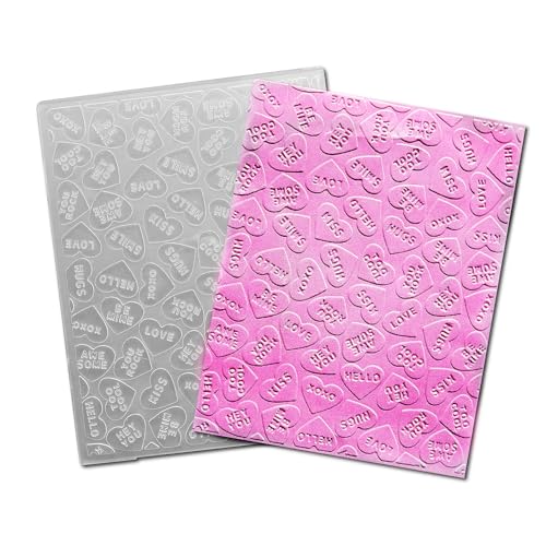 arriettycraft Prägeschablonen aus Kunststoff mit Aufschrift "Happy Valentine's Day", zur Kartenherstellung, Herzen, Be Mine, Prägeschablone für Scrapbooking, Seiten, Papierbasteln, Tondekoration arriettycraft Prägeschablonen aus Kunststoff mit Aufschrift "Happy Valentine's Day", zur Kartenherstellung, Herzen, Be Mine, Prägeschablone für Scrapbooking, Seiten, Papierbasteln, Tondekoration von arriettycraft