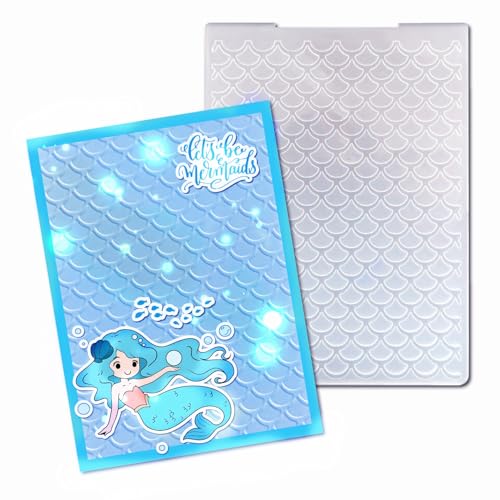 arriettycraft Prägeschablonen aus Kunststoff mit Meerjungfrauenschuppen für Kartenherstellung, Fisch-Drachen-Schuppen, strukturierte Prägeschablone für Scrapbooking, Seiten, Papierbasteln, arriettycraft Prägeschablonen aus Kunststoff mit Meerjungfrauenschuppen für Kartenherstellung, Fisch-Drachen-Schuppen, strukturierte Prägeschablone für Scrapbooking, Seiten, Papierbasteln, von arriettycraft