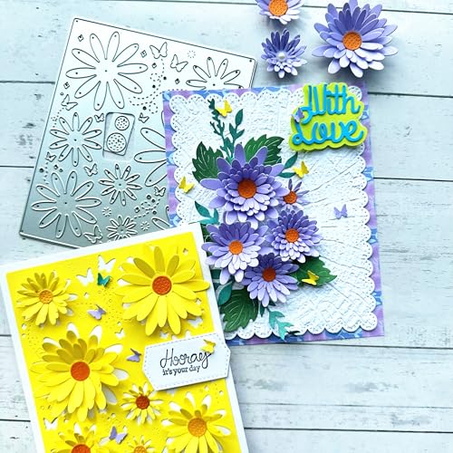 arriettycraft Stanzformen-Set für Kartenherstellung, Basteln und Scrapbooking, 2-in-1 Gänseblümchen, Platte, Blumen-Schablonen für Papierbastelarbeiten, Alben, Journaling, Dekoration arriettycraft Stanzformen-Set für Kartenherstellung, Basteln und Scrapbooking, 2-in-1 Gänseblümchen, Platte, Blumen-Schablonen für Papierbastelarbeiten, Alben, Journaling, Dekoration von arriettycraft
