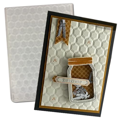 arriettycraft Strukturierte 3D-Prägeschablone für Kartenherstellung, Bienenhonig, sechseckig, Kunststoff-Prägeschablone für Bastelarbeiten, Scrapbooking, 10,2 x 15,2 cm arriettycraft Strukturierte 3D-Prägeschablone für Kartenherstellung, Bienenhonig, sechseckig, Kunststoff-Prägeschablone für Bastelarbeiten, Scrapbooking, 10,2 x 15,2 cm von arriettycraft