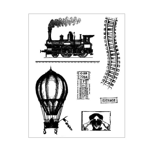 arriettycraft Transparente Stempel für Kartenherstellung und Journaling, Silikonstempel, Heißluftballon-Gummistempel für Geschenkanhänger, Papierbasteln, Scrapbooking, Dekoration arriettycraft Transparente Stempel für Kartenherstellung und Journaling, Silikonstempel, Heißluftballon-Gummistempel für Geschenkanhänger, Papierbasteln, Scrapbooking, Dekoration von arriettycraft