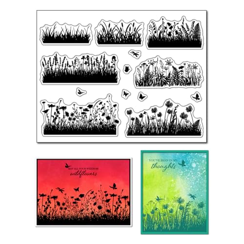 arriettycraft Transparente Stempel mit Silhouette Wildblumen, für Kartenherstellung, DIY, Löwenzahn, Lavendel, Hintergrund, Gummistempel für Geschenkanhänger, Papierbasteln, Scrapbooking, Dekoration arriettycraft Transparente Stempel mit Silhouette Wildblumen, für Kartenherstellung, DIY, Löwenzahn, Lavendel, Hintergrund, Gummistempel für Geschenkanhänger, Papierbasteln, Scrapbooking, Dekoration von arriettycraft