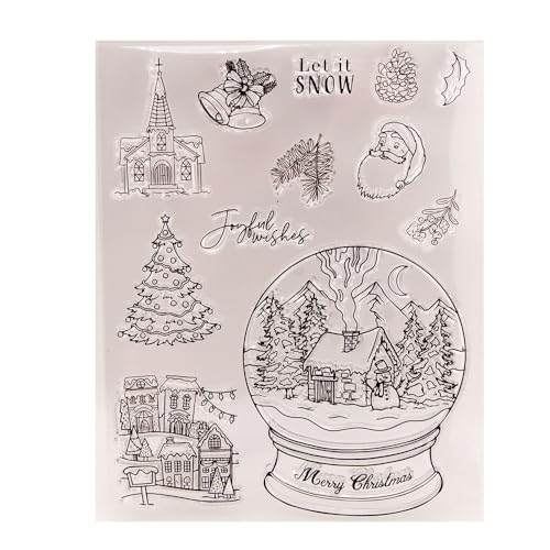 arriettycraft Weihnachts-Schneekugel transparente Stempel für Kunstjournale oder Kartenherstellung, Winterhaus, Weihnachtsbaum, Silikon, klare Stempel, Siegel für Kartenherstellung, DIY, Scrapbooking, arriettycraft Weihnachts-Schneekugel transparente Stempel für Kunstjournale oder Kartenherstellung, Winterhaus, Weihnachtsbaum, Silikon, klare Stempel, Siegel für Kartenherstellung, DIY, Scrapbooking, von arriettycraft