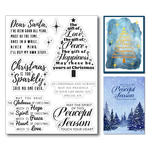 arriettycraft Weihnachtsstempel für Weihnachtskarten, Weihnachtssprüche, Weihnachtsverse, Gummistempel für Urlaub, Geschenkanhänger, Scrapbooking, Papier, Basteln, Dekoration arriettycraft Weihnachtsstempel für Weihnachtskarten, Weihnachtssprüche, Weihnachtsverse, Gummistempel für Urlaub, Geschenkanhänger, Scrapbooking, Papier, Basteln, Dekoration von arriettycraft