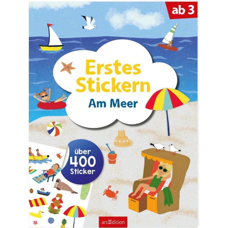 Erstes Stickern - Am Meer, Kartoniert (TB) von ars edition