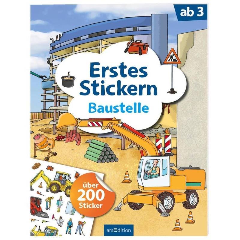 Erstes Stickern - Baustelle, Kartoniert (TB) von ars edition