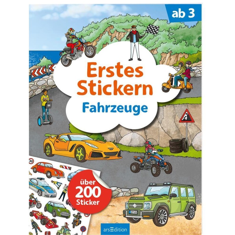 Erstes Stickern - Fahrzeuge - Buch von ars edition