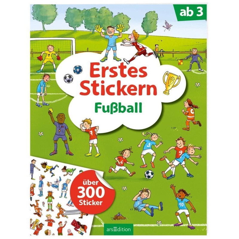 Erstes Stickern - Fußball - Buch von ars edition