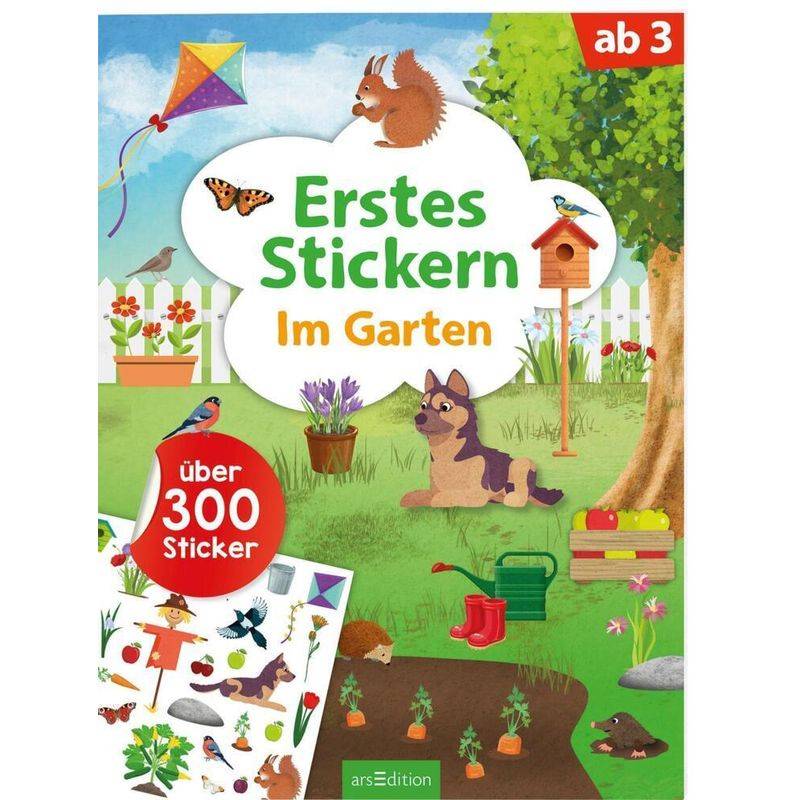 Erstes Stickern - Im Garten, Kartoniert (TB) von ars edition