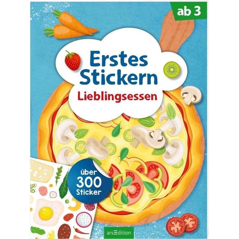 Erstes Stickern - Lieblingsessen, Kartoniert (TB) von ars edition