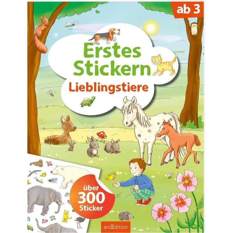 Erstes Stickern - Lieblingstiere - Buch von ars edition