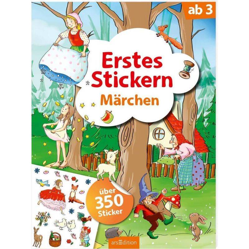 Erstes Stickern - Märchen, Kartoniert (TB) von ars edition