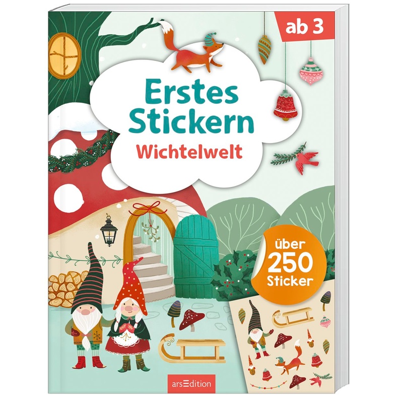 Erstes Stickern - Wichtelwelt, Kartoniert (TB) von ars edition