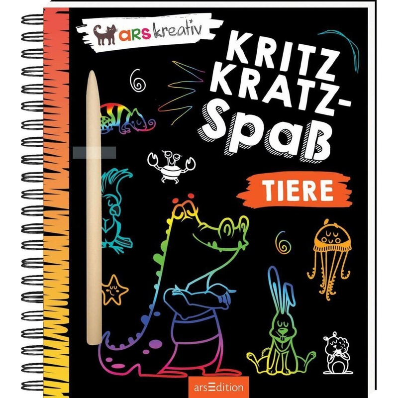 Kritzkratz-Spaß Tiere, m. Sift - Buch von ars edition