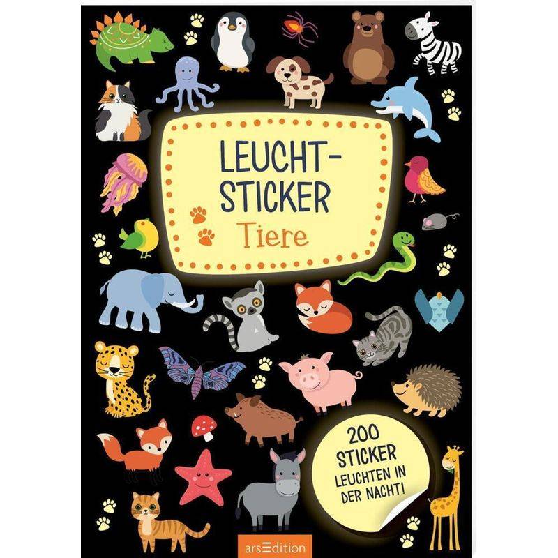 Leucht-Sticker - Tiere von ars edition