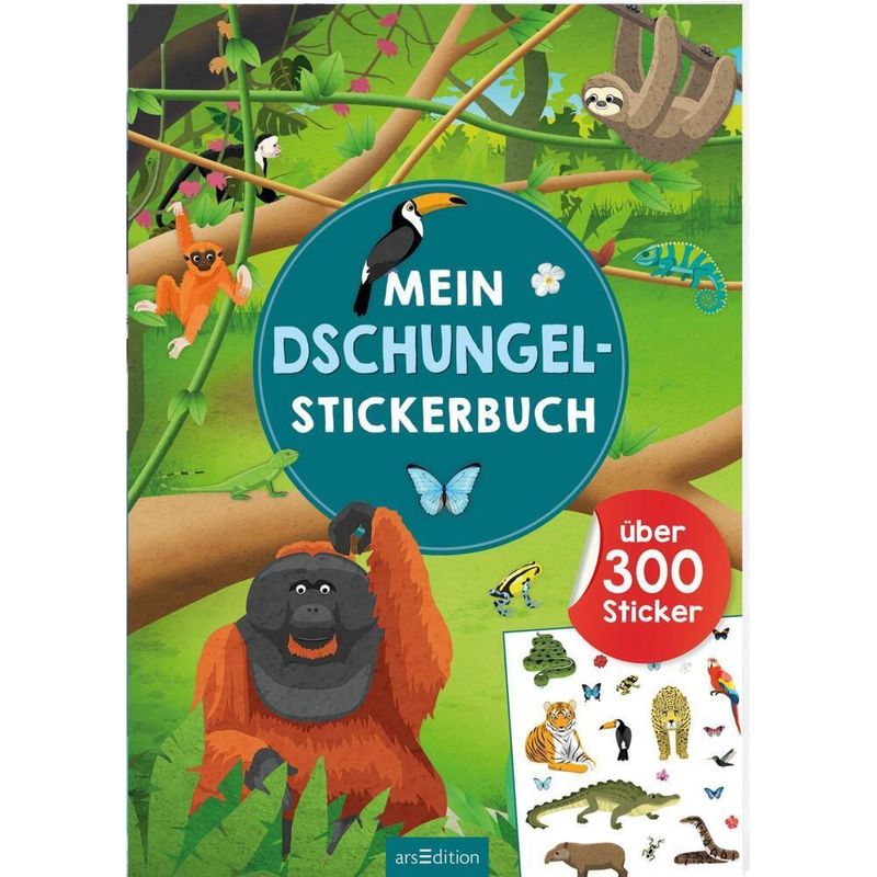 Mein Dschungel-Stickerbuch, Kartoniert (TB) von ars edition