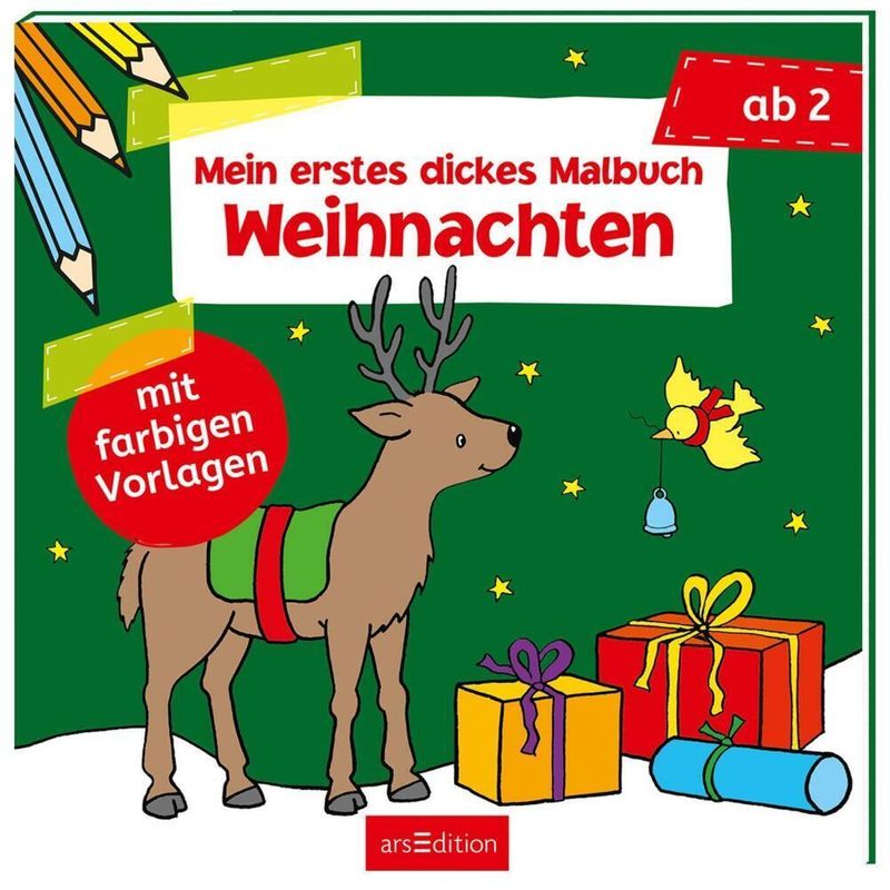 Mein Erstes Dickes Malbuch Ab 2 - Weihnachten, Kartoniert (TB) von ars edition