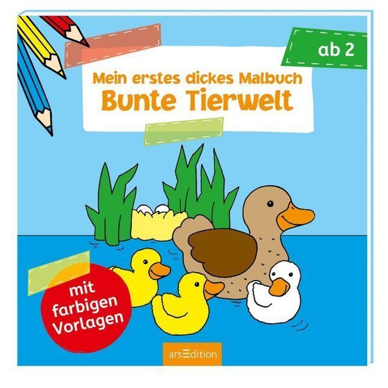 Mein Erstes Dickes Malbuch: Bunte Tierwelt, Kartoniert (TB) von ars edition