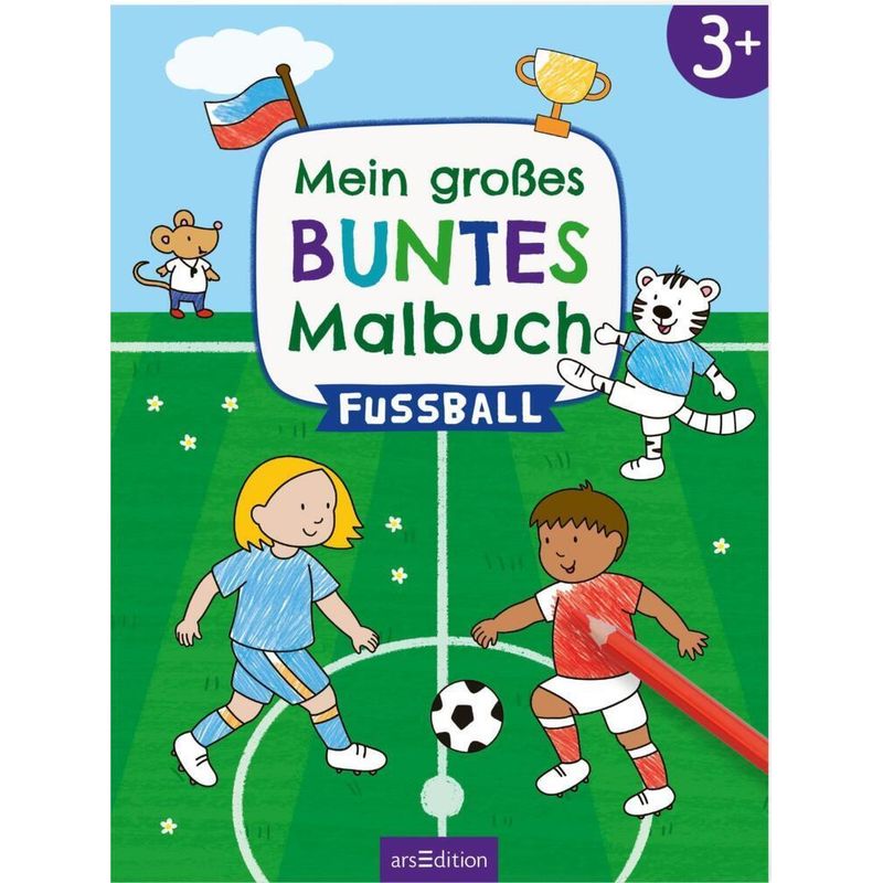 Mein Großes Buntes Malbuch - Fußball, Kartoniert (TB) von ars edition