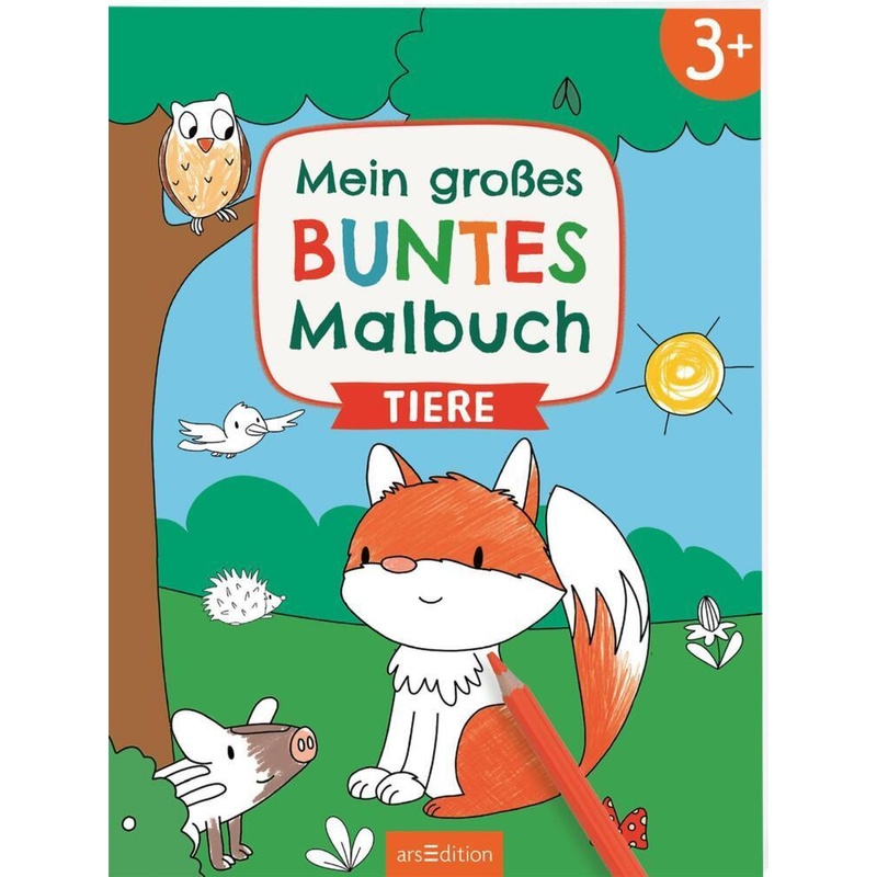 Mein Großes Buntes Malbuch - Tiere, Kartoniert (TB) von ars edition
