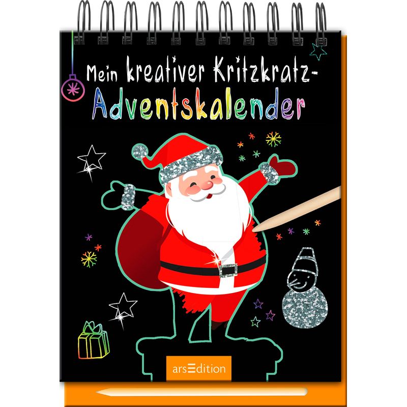 Mein Kreativer Kritzkratz-Adventskalender, Kartoniert (TB) von ars edition