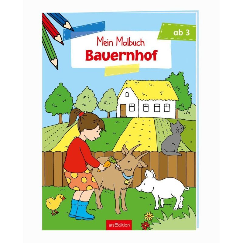 Mein Malbuch - Bauernhof, Kartoniert (TB) von ars edition