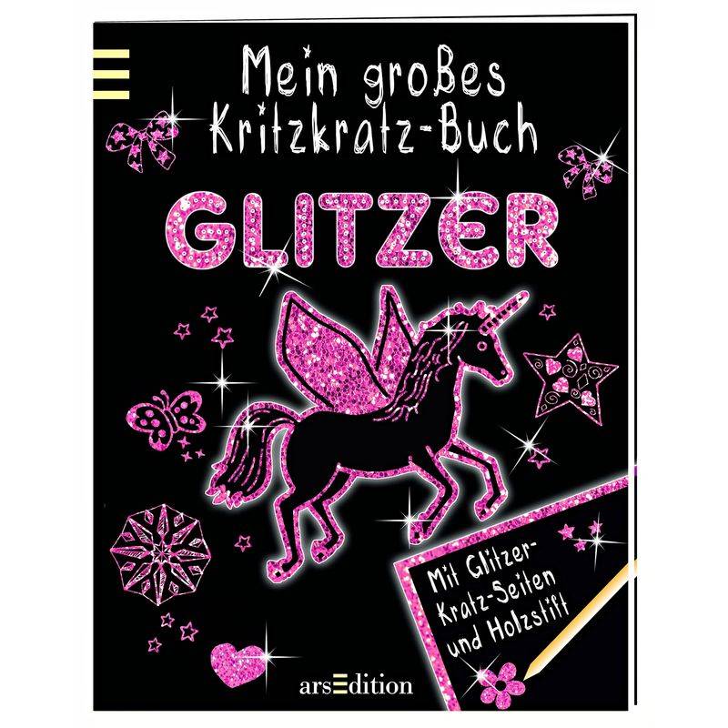 Mein Großes Kritzkratz-Buch Glitzer - Elizabeth Golding, Kartoniert (TB) von ars edition