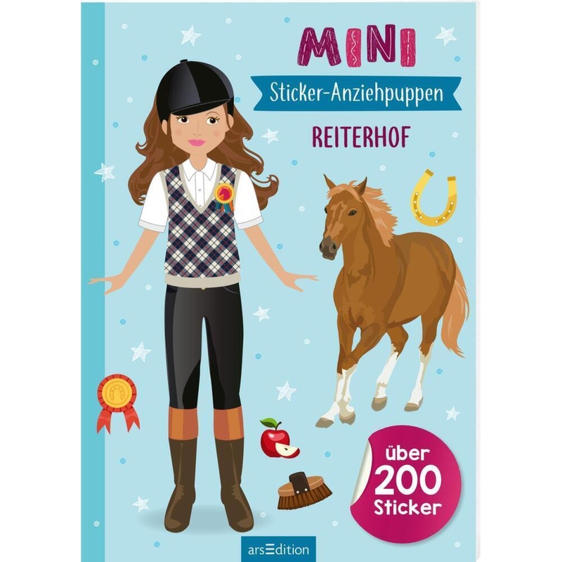Mini-Sticker-Anziehpuppen - Reiterhof, Kartoniert (TB) von ars edition