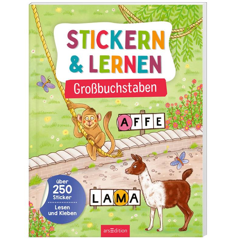 Stickern & Lernen - Großbuchstaben, Kartoniert (TB) von ars edition