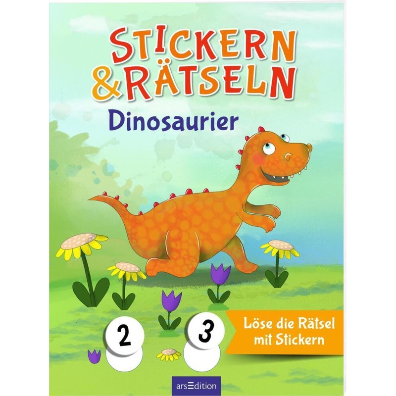 Stickern & Rätseln Ab 3: Stickern & Rätseln - Dinosaurier, Kartoniert (TB) von ars edition