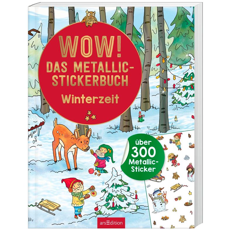 Wow! Das Metallic-Stickerbuch - Winterzeit, Kartoniert (TB) von ars edition