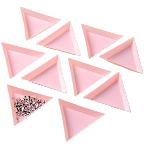 10 Stück rosa Plastik dreieckige Perlen Ablesebox, Nagelpflege Box, Schmuckauswahlbox, Behälter von art lalic