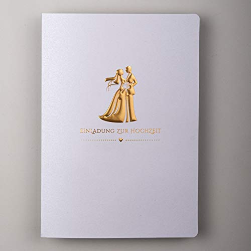 Art Nuvo HOCHZEITSEINLADUNGEN SATZ 20 St. 120x170mm GOLDFOLIE GEPRÄGT MIT GEDRUCKTEN EINLAGEN UND UMSCHLÄGEN FÜR HOCHZEIT – VERGOLDETES MUSTER Art Nuvo HOCHZEITSEINLADUNGEN SATZ 20 St. 120x170mm GOLDFOLIE GEPRÄGT MIT GEDRUCKTEN EINLAGEN UND UMSCHLÄGEN FÜR HOCHZEIT – VERGOLDETES MUSTER von art nuvo