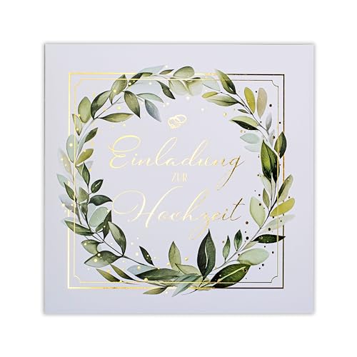 Art Nuvo HOCHZEITSEINLADUNGEN SATZ 20 St. 135x135mm MIT BEDRUCKBAREN EINLAGEN UND UMSCHLÄGEN FÜR HOCHZEIT – VERGOLDETES MUSTER Art Nuvo HOCHZEITSEINLADUNGEN SATZ 20 St. 135x135mm MIT BEDRUCKBAREN EINLAGEN UND UMSCHLÄGEN FÜR HOCHZEIT – VERGOLDETES MUSTER von art nuvo