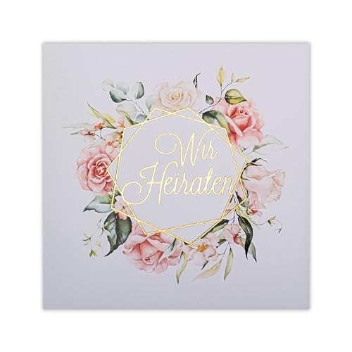 Art Nuvo HOCHZEITSEINLADUNGEN SATZ 20 St. 135x135mm MIT BEDRUCKBAREN EINLAGEN UND UMSCHLÄGEN FÜR HOCHZEIT – VERGOLDETES MUSTER Art Nuvo HOCHZEITSEINLADUNGEN SATZ 20 St. 135x135mm MIT BEDRUCKBAREN EINLAGEN UND UMSCHLÄGEN FÜR HOCHZEIT – VERGOLDETES MUSTER von art nuvo