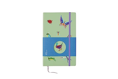 Art&Design24 NATURALIA Notizbuch Fulvia Mendini, Lesezeichen und Gummiband Flieder, 240 weiße Blätter, Papier 70 g, Einband aus Karton, 13 x 21 cm Art&Design24 NATURALIA Notizbuch Fulvia Mendini, Lesezeichen und Gummiband Flieder, 240 weiße Blätter, Papier 70 g, Einband aus Karton, 13 x 21 cm von art & design 24