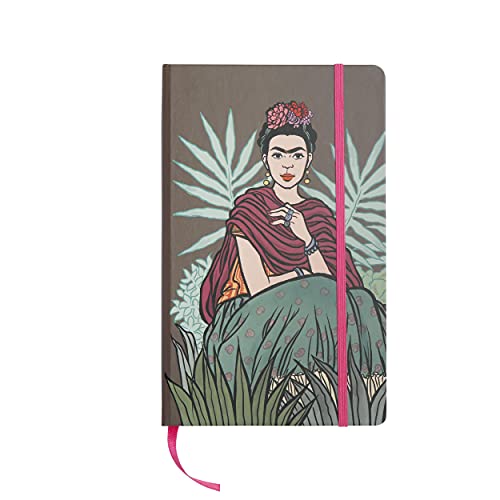 art&design24 I'm Frida Notizbuch, Format 13 x 21 cm, Grün, Notizblock mit 192 Seiten, Blätter aus ökologischem Papier, Made in Italy, Notizblock mit Lesezeichen und Gummiband art&design24 I'm Frida Notizbuch, Format 13 x 21 cm, Grün, Notizblock mit 192 Seiten, Blätter aus ökologischem Papier, Made in Italy, Notizblock mit Lesezeichen und Gummiband von art & design 24