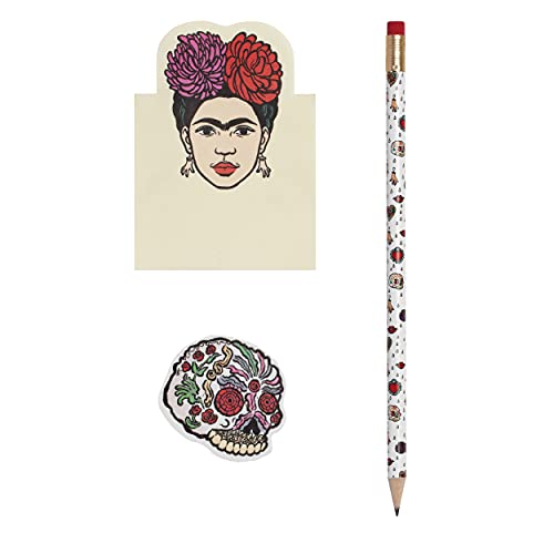 art&design24 I'm Frida Schreibwaren-Set, Schreibwaren-Set mit Bleistift, Radiergummi, Klebeblock, ideal als Büro- oder Schulausstattung von art & design 24