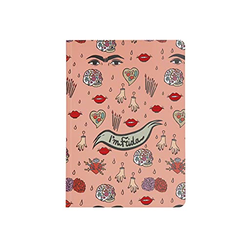 art&design24 Notizbuch A5 I'm Frida Pattern Farbe Rosa 15 x 21 cm, Notizbuchseiten 100 gepunktete Blätter, Blätter aus ökologischem Papier, Made in Italy art&design24 Notizbuch A5 I'm Frida Pattern Farbe Rosa 15 x 21 cm, Notizbuchseiten 100 gepunktete Blätter, Blätter aus ökologischem Papier, Made in Italy von art & design 24