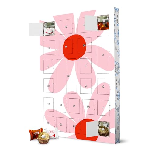 Adventskalender XXL mit Pralinen von Ferrero Gänseblümchen Rosarot artboxONE Adventskalender Natur von artboxONE