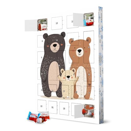 Adventskalender XXL mit Produkten von Kinder® Bärenfamilie artboxONE Adventskalender Für Kinder von artboxONE