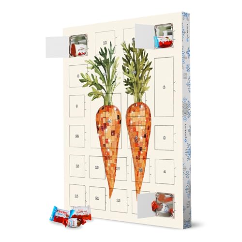 Adventskalender XXL mit Produkten von Kinder® Disco -Karotte artboxONE Adventskalender Für Kinder von artboxONE