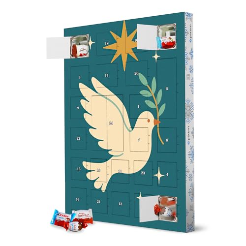 Adventskalender XXL mit Produkten von Kinder® Dove Of Peace artboxONE Adventskalender Für Kinder von artboxONE