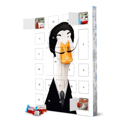 Adventskalender XXL mit Produkten von Kinder® Ente Salvador Dali artboxONE Adventskalender Für Kinder von artboxONE
